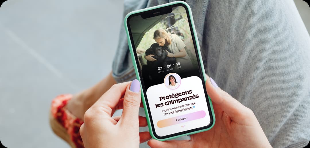Interface de l'application Dift montrant le suivi des dons